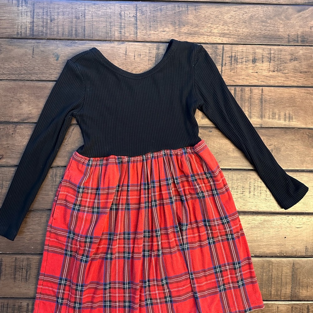 Little Sleepies Black and Red Plaid Holiday Dress! 4T